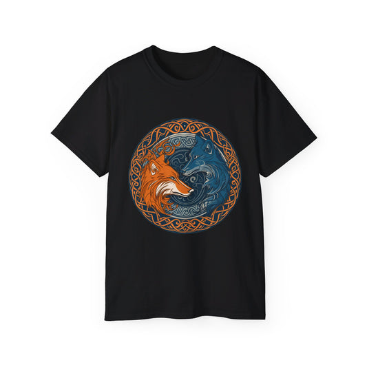 Celtic Wolves Yin-Yang Style T-Shirt