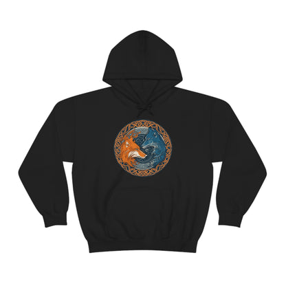 Celtic Wolves Yin-Yang Style Hoodie