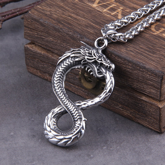 Dragon Ouroboros Pendant Necklace