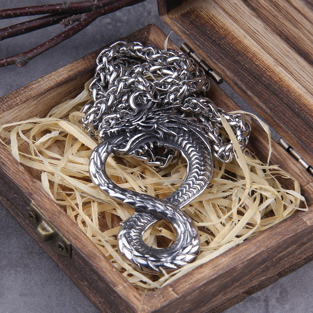 Dragon Ouroboros Pendant Necklace