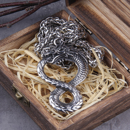 Dragon Ouroboros Pendant Necklace