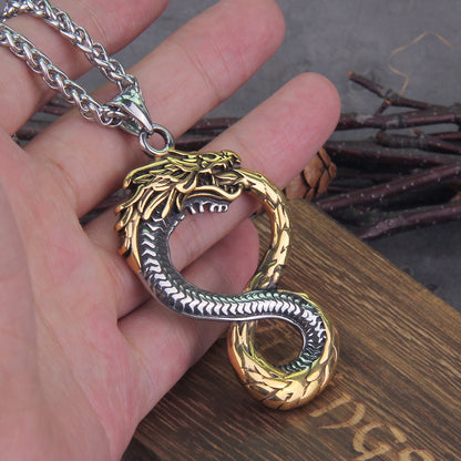 Dragon Ouroboros Pendant Necklace