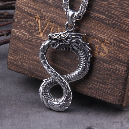 Dragon Ouroboros Pendant Necklace