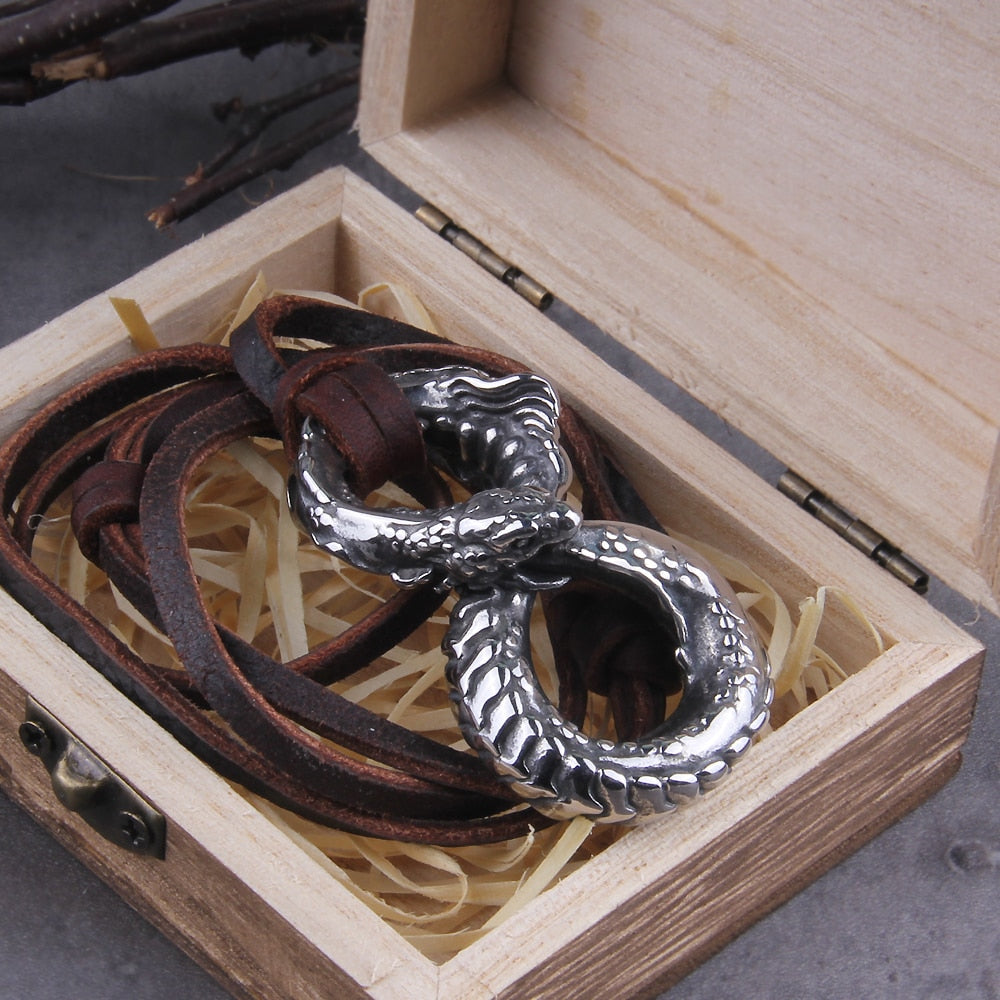 Dragon Ouroboros Pendant Necklace