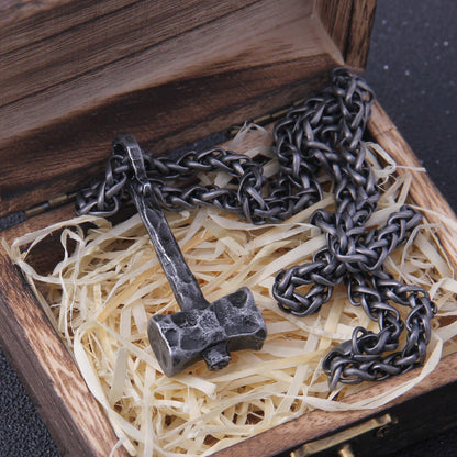 Viking Hammer Pendant Necklace