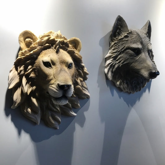 Animal Bust Wall Sculptures