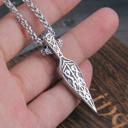 Nordic Spearhead Pendant Necklace