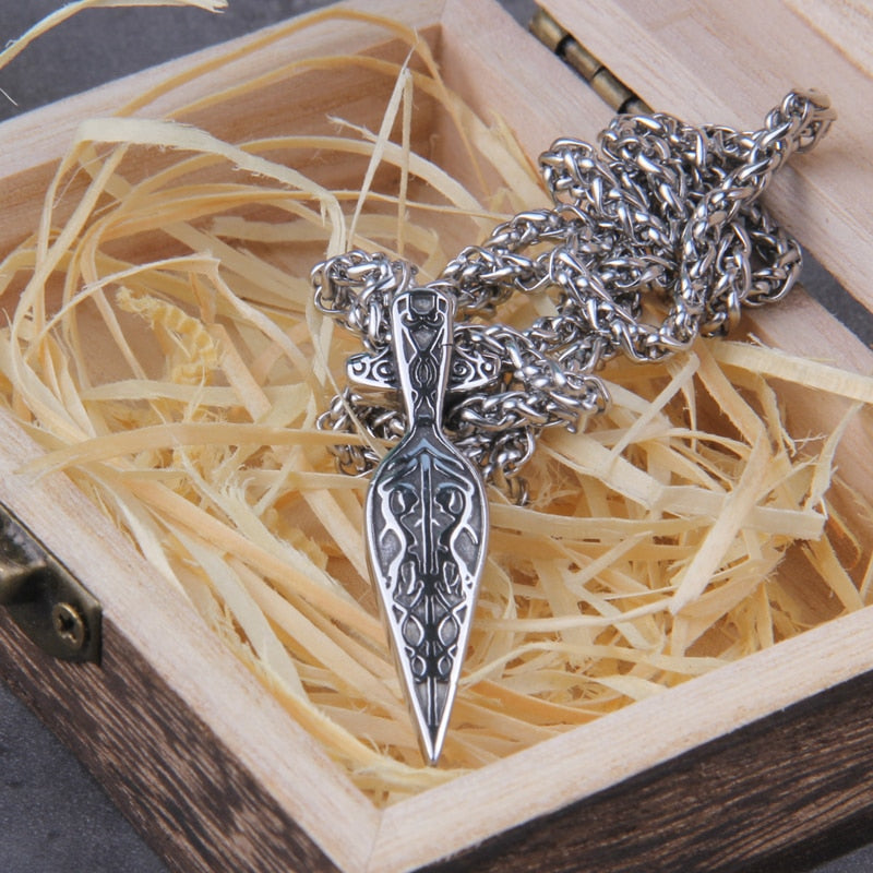 Nordic Spearhead Pendant Necklace