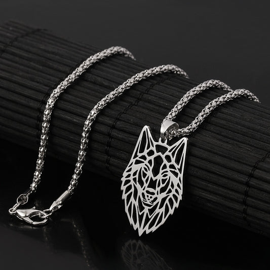 Wolf Head Pendant Necklace