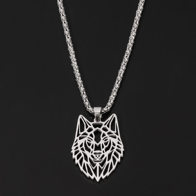 Wolf Head Pendant Necklace