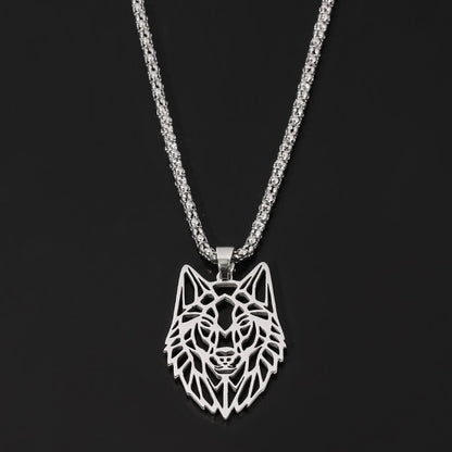 Wolf Head Pendant Necklace