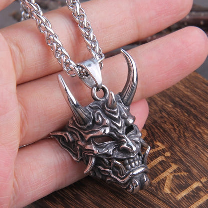 Devil Mask Pendant Necklace