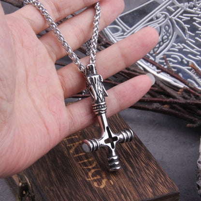 Inverted Crucifix Pendant Necklace