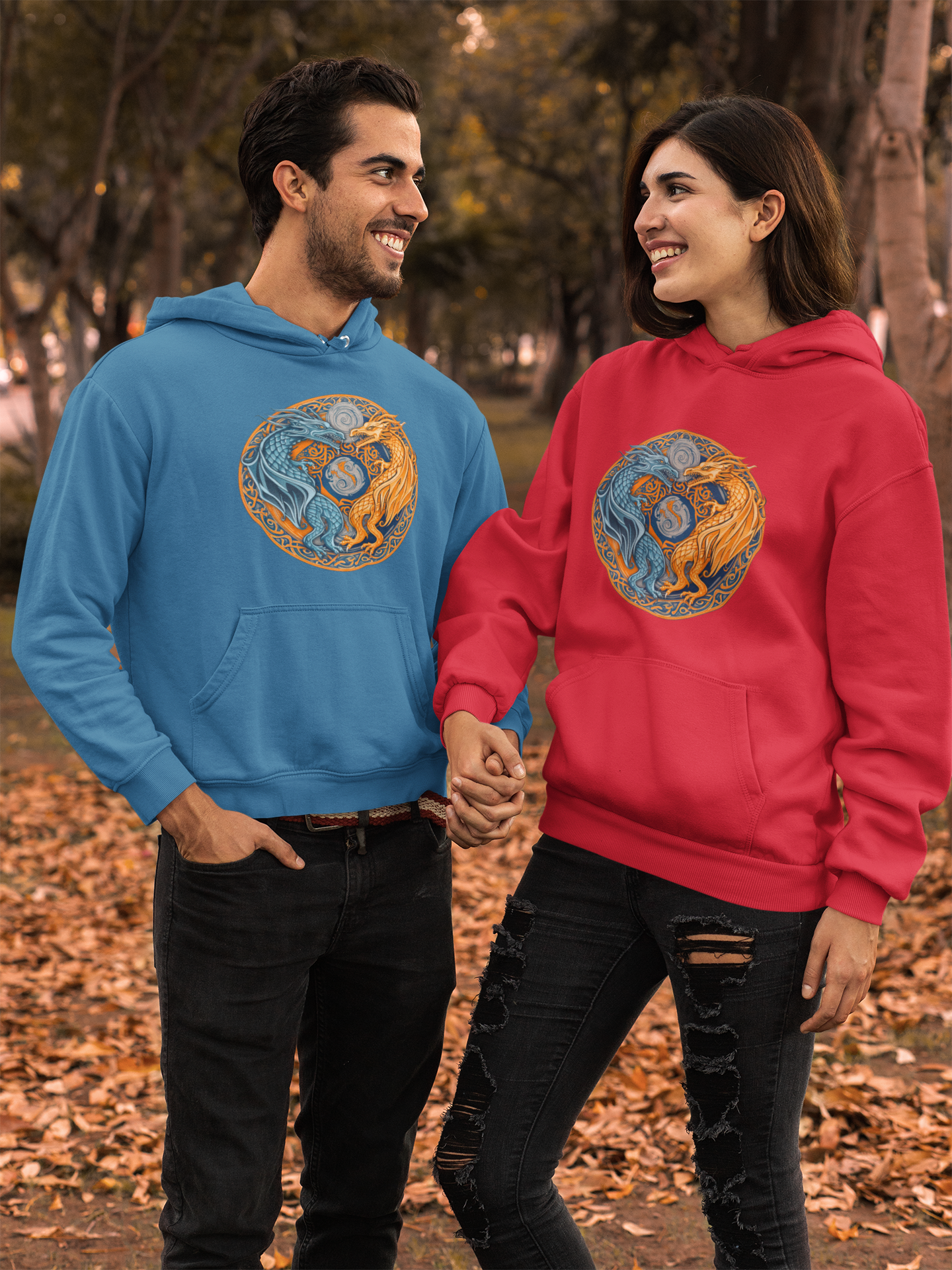 Stylized Dragons Hoodie