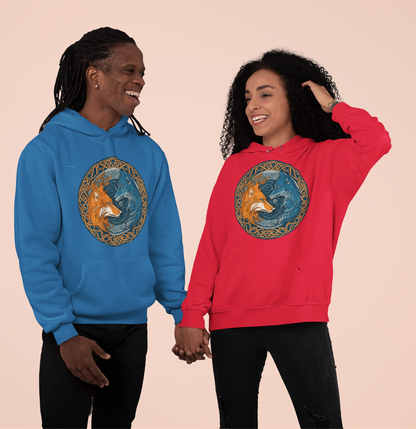 Celtic Wolves Yin-Yang Style Hoodie