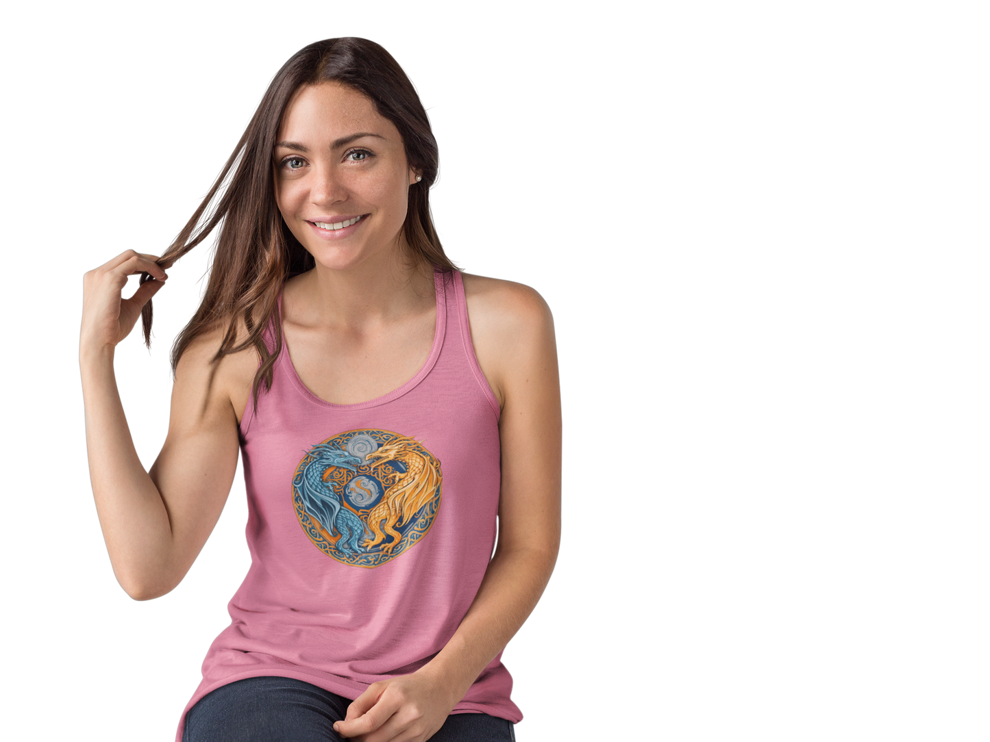 Stylized Dragons Tank Top